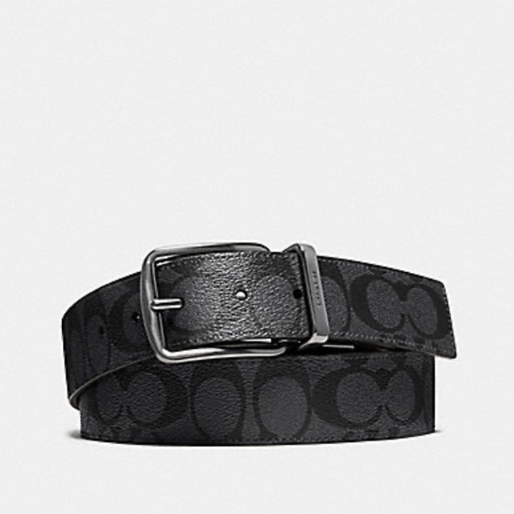 Coach Wide Harness Cut-To-Size Reversible Signature Canvas Belt F64839 - Picture 1 of 9